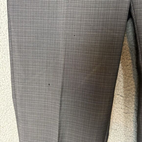 Monte‎ Rosso Pants Mens 34x32 Grey Flat Front Wool Pants Italy Front Pockets - Picture 3 of 8